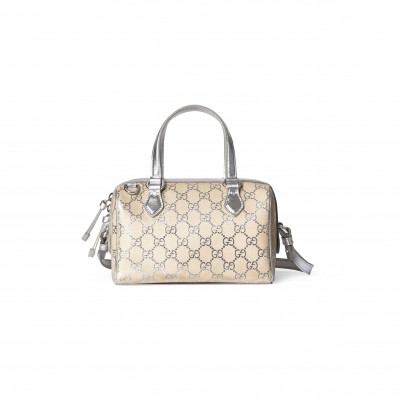 GUCCI GG EMBLEM SMALL BOSTON BAG 848889 (20.5*14*11.5cm)